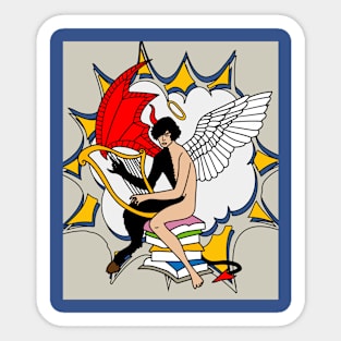 Fight Angel Devil Good Against Evil Sticker